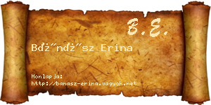 Bánász Erina névjegykártya